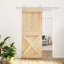 Sliding door with solid pine wood hardware 85x210 cm by vidaXL, Doors - Ref: Foro24-3203096, Price: 208,25 €, Discount: %