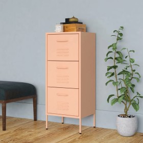 Pink steel storage cabinet 42.5x35x101.5 cm by vidaXL, Lockers and storage cabinets - Ref: Foro24-336184, Price: 125,25 €, Di...