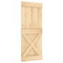 Schiebetür mit Beschlägen aus massivem Kiefernholz 85x210 cm von vidaXL, Türen - Ref: Foro24-3203096, Preis: 194,97 €, Rabatt: %