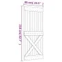 Schiebetür mit Beschlägen aus massivem Kiefernholz 85x210 cm von vidaXL, Türen - Ref: Foro24-3203096, Preis: 208,23 €, Rabatt: %