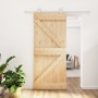 Puerta corredera con herrajes madera maciza de pino 90x210 cm von vidaXL, Türen - Ref: Foro24-3203085, Preis: 189,59 €, Rabat...