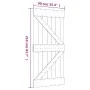 Puerta corredera con herrajes madera maciza de pino 90x210 cm by vidaXL, Doors - Ref: Foro24-3203085, Price: 210,55 €, Discou...