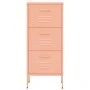Armario de almacenamiento acero rosa 42,5x35x101,5 cm de vidaXL, Taquillas y armarios de almacenamiento - Ref: Foro24-336184,...