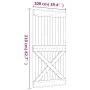 Puerta corredera con herrajes madera maciza de pino 100x210 cm de vidaXL, Puertas - Ref: Foro24-3203253, Precio: 243,67 €, De...