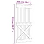 Schiebetür mit Beschlägen aus massivem Kiefernholz, 100 x 210 cm von vidaXL, Türen - Ref: Foro24-3203253, Preis: 238,22 €, Ra...