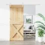 Puerta corredera con herrajes madera maciza de pino 90x210 cm von vidaXL, Türen - Ref: Foro24-3203252, Preis: 197,56 €, Rabat...