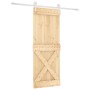 Puerta corredera con herrajes madera maciza de pino 90x210 cm von vidaXL, Türen - Ref: Foro24-3203252, Preis: 197,40 €, Rabat...