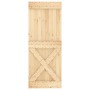 Puerta corredera con herrajes madera maciza de pino 90x210 cm von vidaXL, Türen - Ref: Foro24-3203252, Preis: 197,40 €, Rabat...