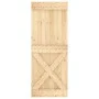 Puerta corredera con herrajes madera maciza de pino 90x210 cm von vidaXL, Türen - Ref: Foro24-3203252, Preis: 197,56 €, Rabat...