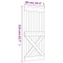 Puerta corredera con herrajes madera maciza de pino 90x210 cm von vidaXL, Türen - Ref: Foro24-3203252, Preis: 197,40 €, Rabat...
