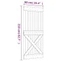 Puerta corredera con herrajes madera maciza de pino 90x210 cm von vidaXL, Türen - Ref: Foro24-3203252, Preis: 197,56 €, Rabat...