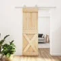 Sliding door with solid pine wood hardware 70x210 cm by vidaXL, Doors - Ref: Foro24-3203094, Price: 186,40 €, Discount: %