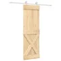 Schiebetür mit Beschlägen aus massivem Kiefernholz 70x210 cm von vidaXL, Türen - Ref: Foro24-3203094, Preis: 186,40 €, Rabatt: %