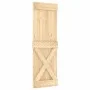 Schiebetür mit Beschlägen aus massivem Kiefernholz 70x210 cm von vidaXL, Türen - Ref: Foro24-3203094, Preis: 186,40 €, Rabatt: %
