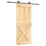 Schiebetür mit Beschlägen aus massivem Kiefernholz 85x210 cm von vidaXL, Türen - Ref: Foro24-3203056, Preis: 182,41 €, Rabatt: %