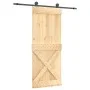 Sliding door with solid pine wood hardware 85x210 cm by vidaXL, Doors - Ref: Foro24-3203056, Price: 190,70 €, Discount: %