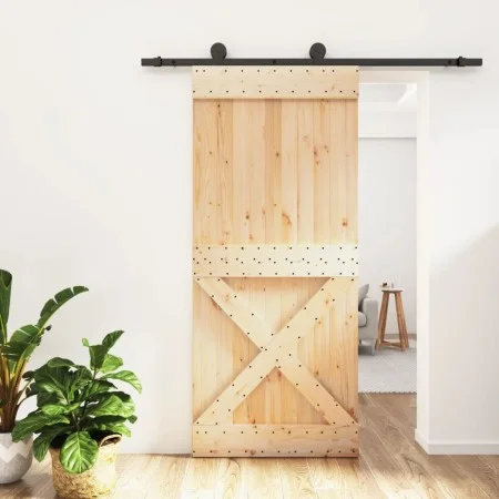Sliding door with solid pine wood fittings 90x210 cm by vidaXL, Doors - Ref: Foro24-3203057, Price: 202,74 €, Discount: %