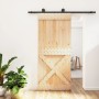 Puerta corredera con herrajes madera maciza de pino 90x210 cm de vidaXL, Puertas - Ref: Foro24-3203057, Precio: 185,55 €, Des...