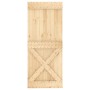 Schiebetür mit Beschlägen aus massivem Kiefernholz 85x210 cm von vidaXL, Türen - Ref: Foro24-3203056, Preis: 182,41 €, Rabatt: %