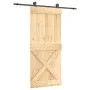 Sliding door with solid pine wood fittings 90x210 cm by vidaXL, Doors - Ref: Foro24-3203057, Price: 202,74 €, Discount: %