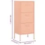 Pink steel storage cabinet 42.5x35x101.5 cm by vidaXL, Lockers and storage cabinets - Ref: Foro24-336184, Price: 123,27 €, Di...