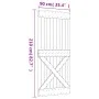 Sliding door with solid pine wood fittings 90x210 cm by vidaXL, Doors - Ref: Foro24-3203057, Price: 202,74 €, Discount: %