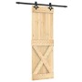 Sliding door with solid pine wood hardware 70x210 cm by vidaXL, Doors - Ref: Foro24-3203132, Price: 165,65 €, Discount: %
