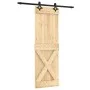 Sliding door with solid pine wood hardware 70x210 cm by vidaXL, Doors - Ref: Foro24-3203132, Price: 171,05 €, Discount: %