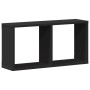 Armario de pared madera de ingeniería negro 60x16x30 cm