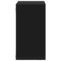 Armario de pared madera de ingeniería negro 60x16x30 cm
