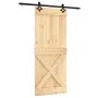 Puerta corredera con herrajes madera maciza de pino 85x210 cm de vidaXL, Puertas - Ref: Foro24-3203134, Precio: 194,82 €, Des...