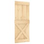 Puerta corredera con herrajes madera maciza de pino 85x210 cm de vidaXL, Puertas - Ref: Foro24-3203134, Precio: 194,60 €, Des...
