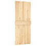 Puerta corredera con herrajes madera maciza de pino 85x210 cm de vidaXL, Puertas - Ref: Foro24-3203134, Precio: 194,60 €, Des...