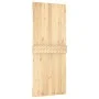 Puerta corredera con herrajes madera maciza de pino 85x210 cm de vidaXL, Puertas - Ref: Foro24-3203134, Precio: 194,82 €, Des...