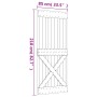 Puerta corredera con herrajes madera maciza de pino 85x210 cm de vidaXL, Puertas - Ref: Foro24-3203134, Precio: 194,60 €, Des...