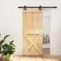 Schiebetür mit Beschlägen aus massivem Kiefernholz, 90 x 210 cm von vidaXL, Türen - Ref: Foro24-3203135, Preis: 202,29 €, Rab...