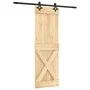 Sliding door with solid pine wood hardware 70x210 cm by vidaXL, Doors - Ref: Foro24-3203151, Price: 165,89 €, Discount: %