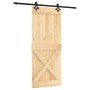 Schiebetür mit Beschlägen aus massivem Kiefernholz 85x210 cm von vidaXL, Türen - Ref: Foro24-3203153, Preis: 193,19 €, Rabatt: %