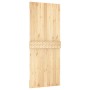 Schiebetür mit Beschlägen aus massivem Kiefernholz 85x210 cm von vidaXL, Türen - Ref: Foro24-3203153, Preis: 193,19 €, Rabatt: %