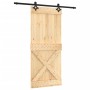 Puerta corredera con herrajes madera maciza de pino 90x210 cm von vidaXL, Türen - Ref: Foro24-3203154, Preis: 204,87 €, Rabat...
