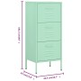 Mint green steel storage cabinet 42.5x35x101.5 cm by vidaXL, Lockers and storage cabinets - Ref: Foro24-336185, Price: 124,42...