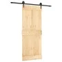Schiebetür mit Beschlägen aus massivem Kiefernholz 85x210 cm von vidaXL, Türen - Ref: Foro24-3203201, Preis: 150,94 €, Rabatt: %