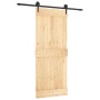 Schiebetür mit Beschlägen aus massivem Kiefernholz 85x210 cm von vidaXL, Türen - Ref: Foro24-3203201, Preis: 156,17 €, Rabatt: %