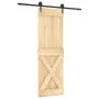 Sliding door with solid pine wood fittings 70x210 cm by vidaXL, Doors - Ref: Foro24-3203207, Price: 152,29 €, Discount: %