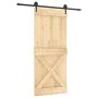 Sliding door with solid pine wood fittings 90x210 cm by vidaXL, Doors - Ref: Foro24-3203210, Price: 183,82 €, Discount: %