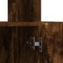 Aparador de madera de ingeniería roble ahumado 92x33x100 cm