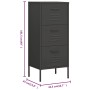 Anthracite steel storage cabinet 42.5x35x101.5 cm by vidaXL, Lockers and storage cabinets - Ref: Foro24-336186, Price: 124,13...