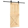 Puerta corredera con herrajes madera maciza de pino 85x210 cm von vidaXL, Türen - Ref: Foro24-3203244, Preis: 178,81 €, Rabat...