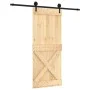 Puerta corredera con herrajes madera maciza de pino 85x210 cm von vidaXL, Türen - Ref: Foro24-3203244, Preis: 180,93 €, Rabat...