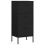 Black steel storage cabinet 42.5x35x101.5 cm by vidaXL, Lockers and storage cabinets - Ref: Foro24-336187, Price: 126,67 €, D...